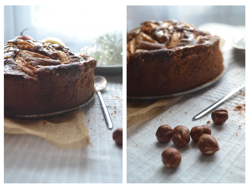 gâteau pomme cannelle et noisettes