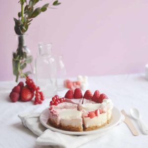 Pink ombre cheesecake