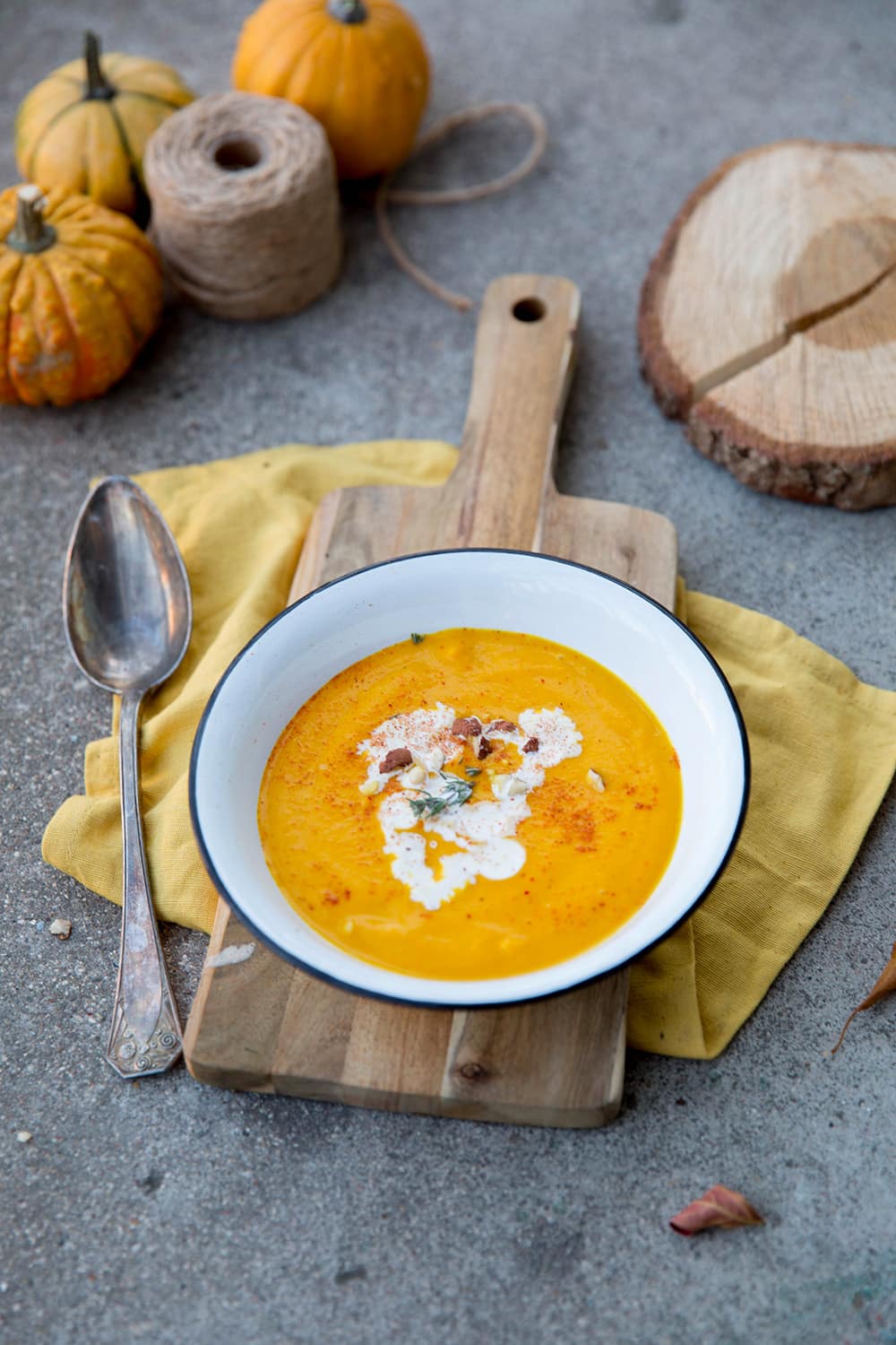 Soupe carotte butternut curry coco