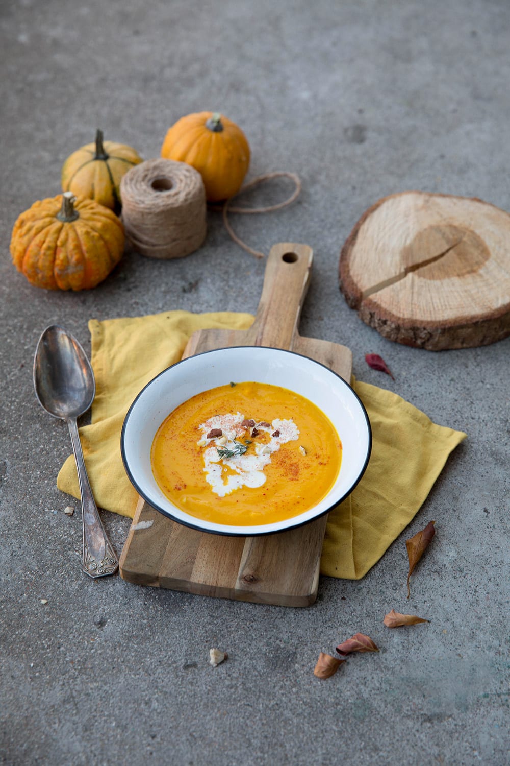 Soupe carotte butternut curry coco