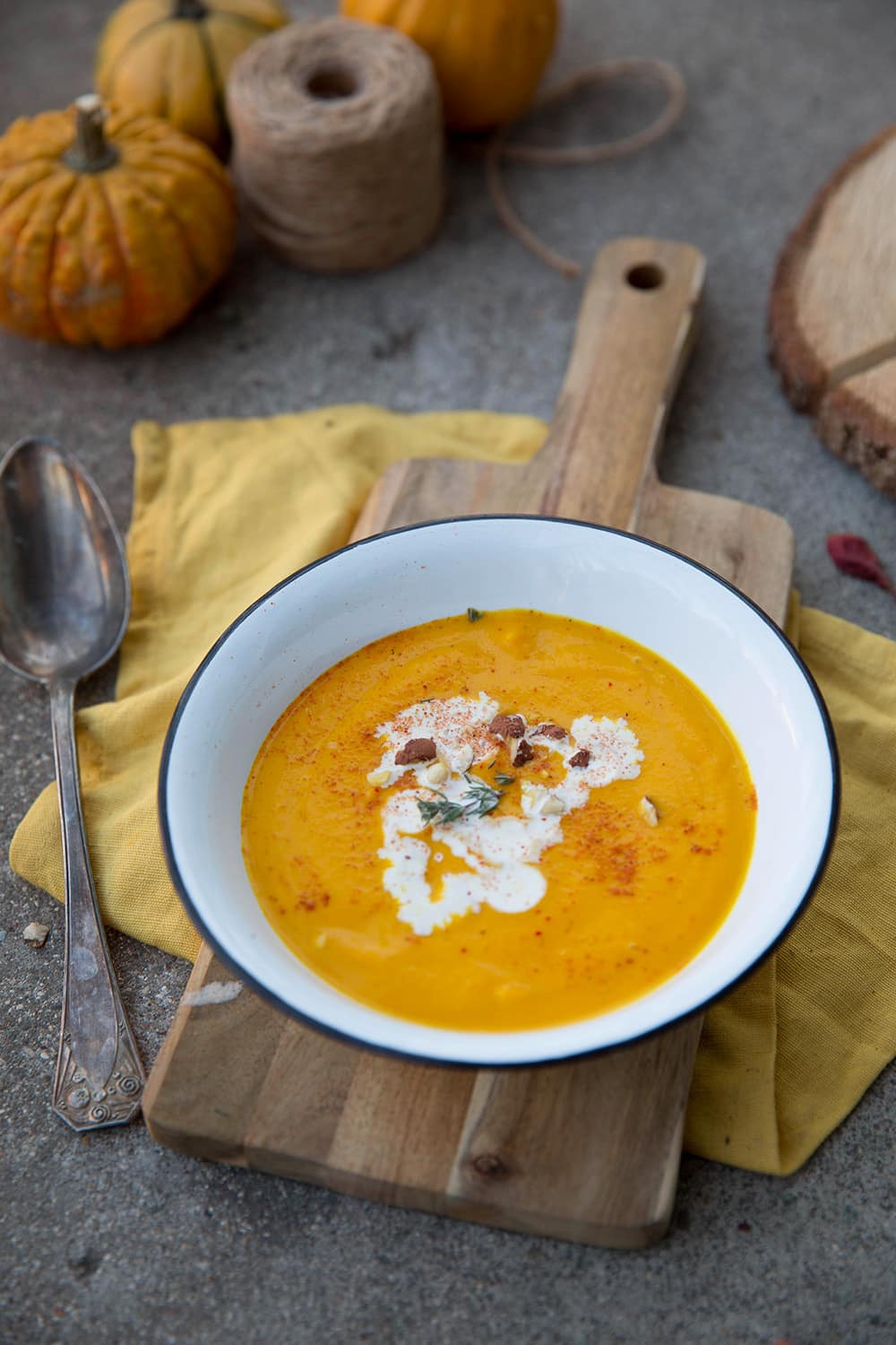 Soupe carotte butternut curry coco