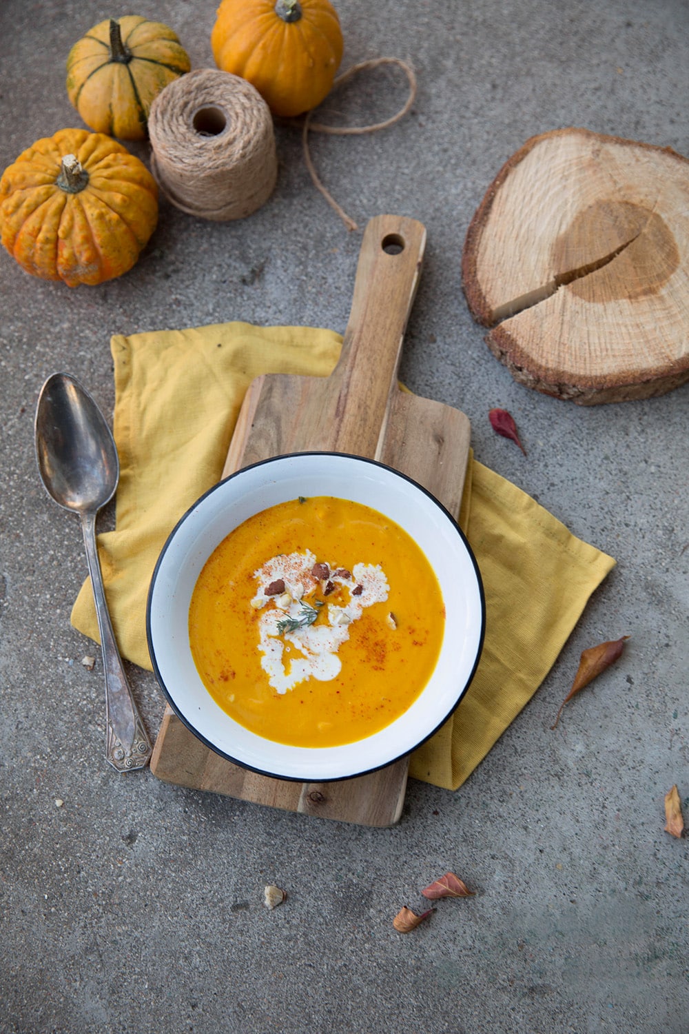 Soupe carotte butternut curry coco