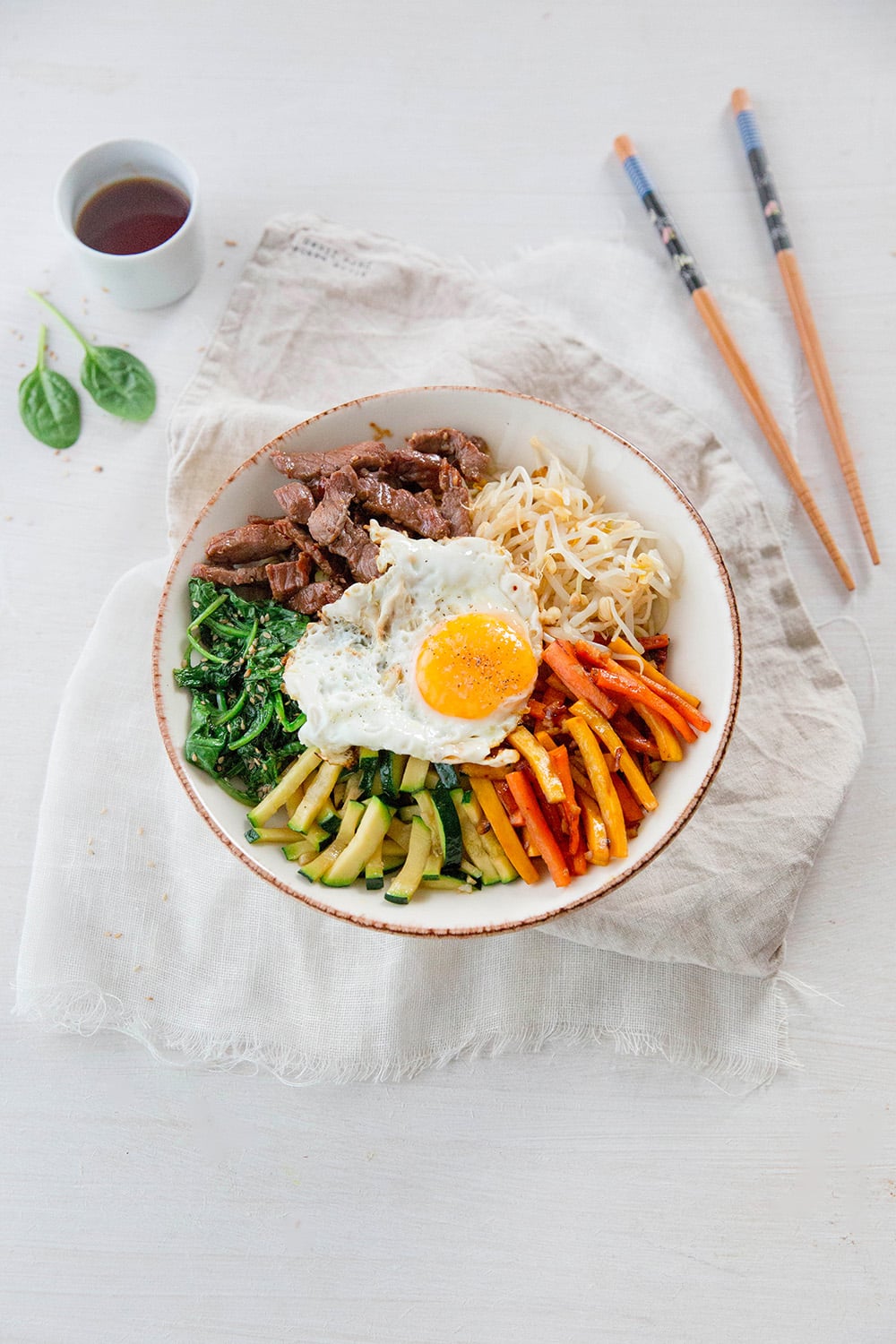 Nouilles sautées façon bibimbap