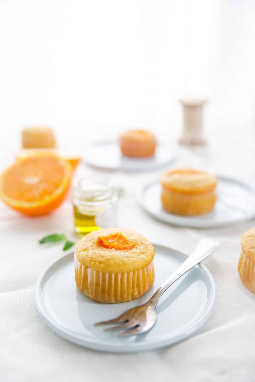 Muffins fleur d'oranger miel huile d'olive