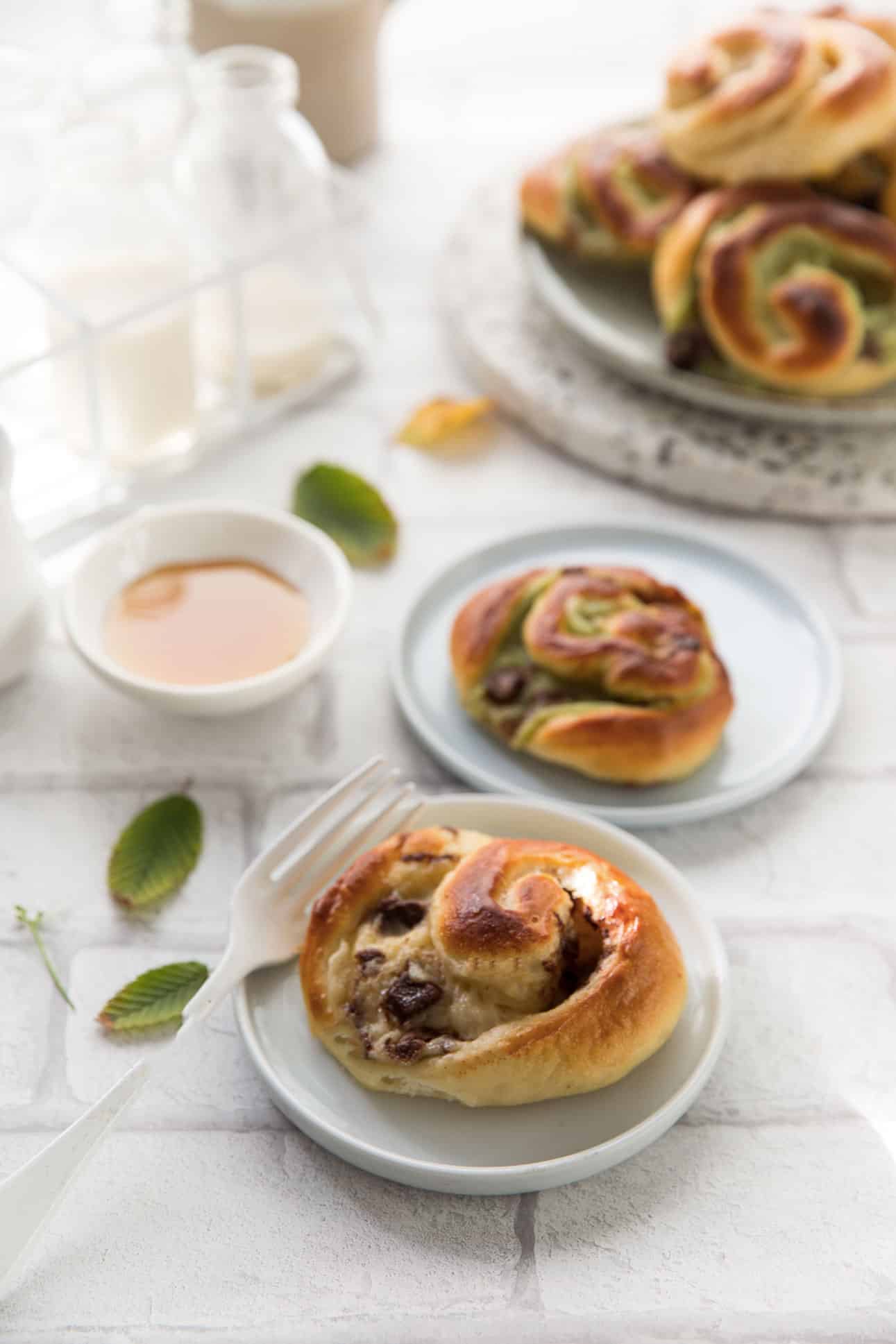 Brioches escargot vanille /pistache & chocolat