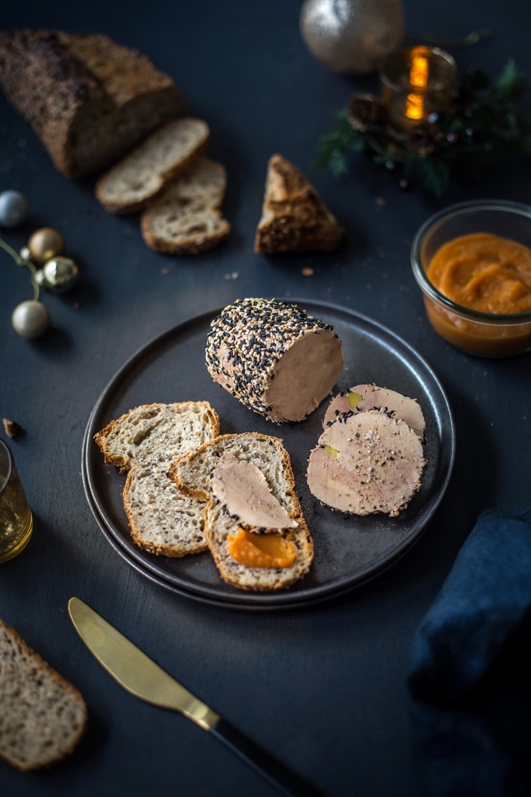 Foie gras pané au sésame